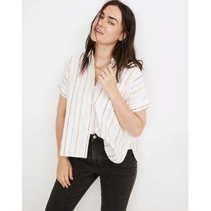 Madewell Womens Daily Shirt in Jacquard Rainbow Stripe, size xs